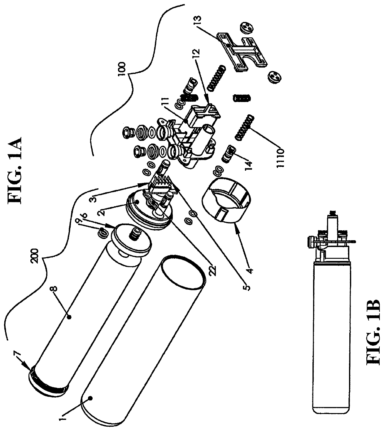 Push filter with floating key lock