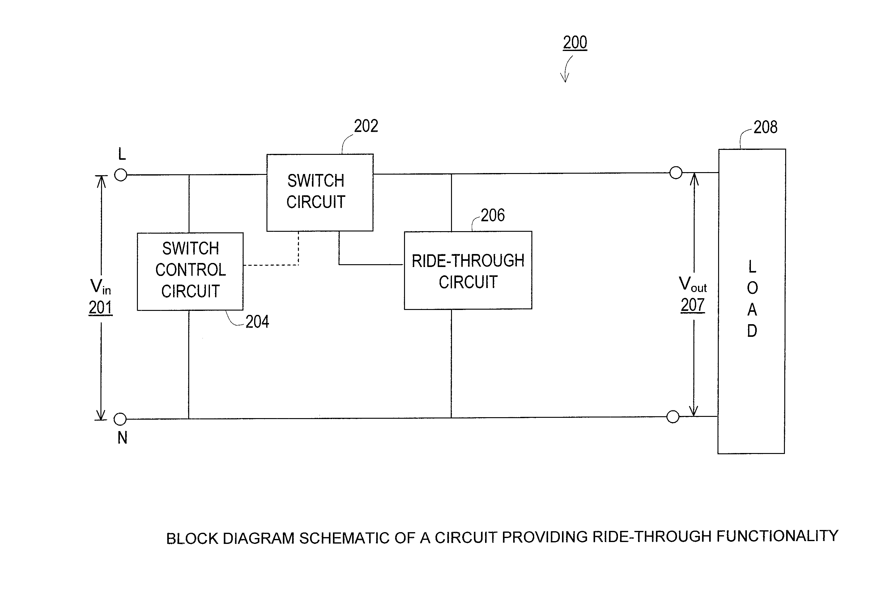 Line Cord with a Ride-Through Functionality for Momentary Disturbances