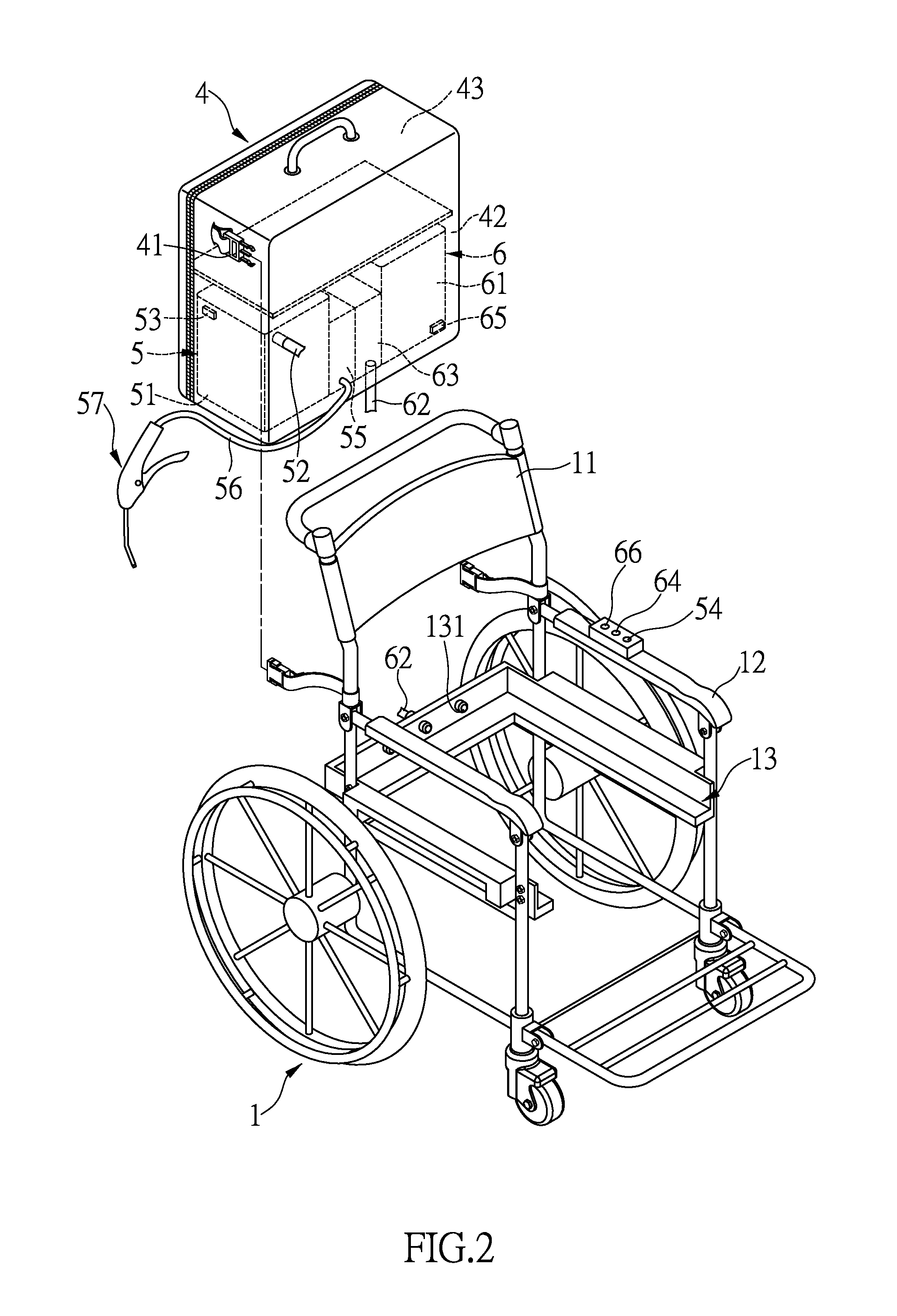 Wheel chair with urinal device