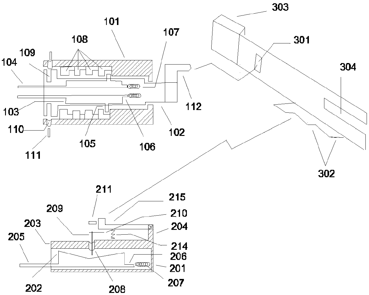 Key board puzzle slot-key board column spring gravity control-combined dual-core dual-key safe cabinet lock