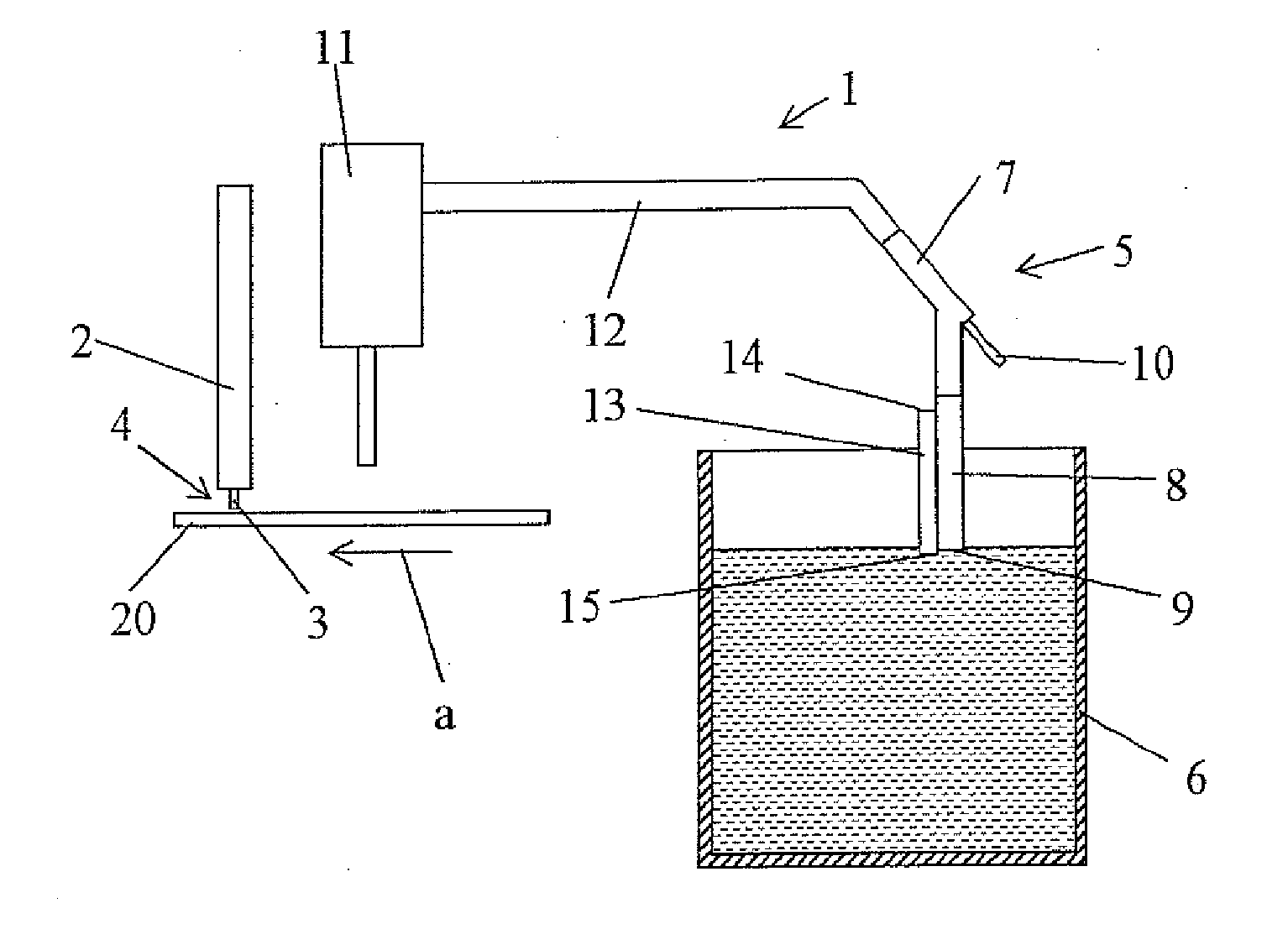 Device for handling powder for a welding apparatus