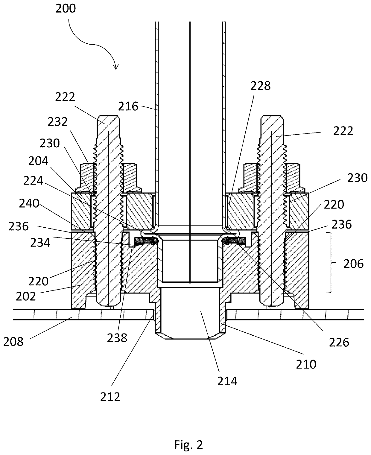 Pipe connection arrangement for a heat exchanger