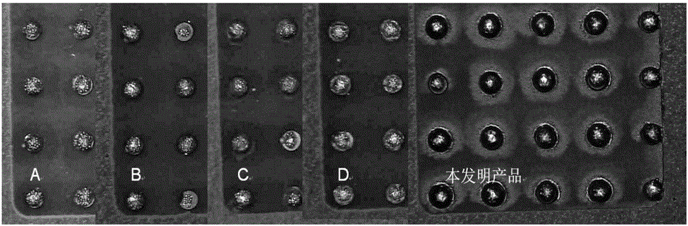 Scaling powder capable of preventing head-in-pillow effect and preparation method and application thereof