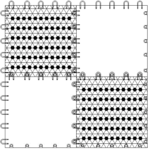 Safe environmentally-friendly combined type plastic cement racetrack and manufacturing method thereof