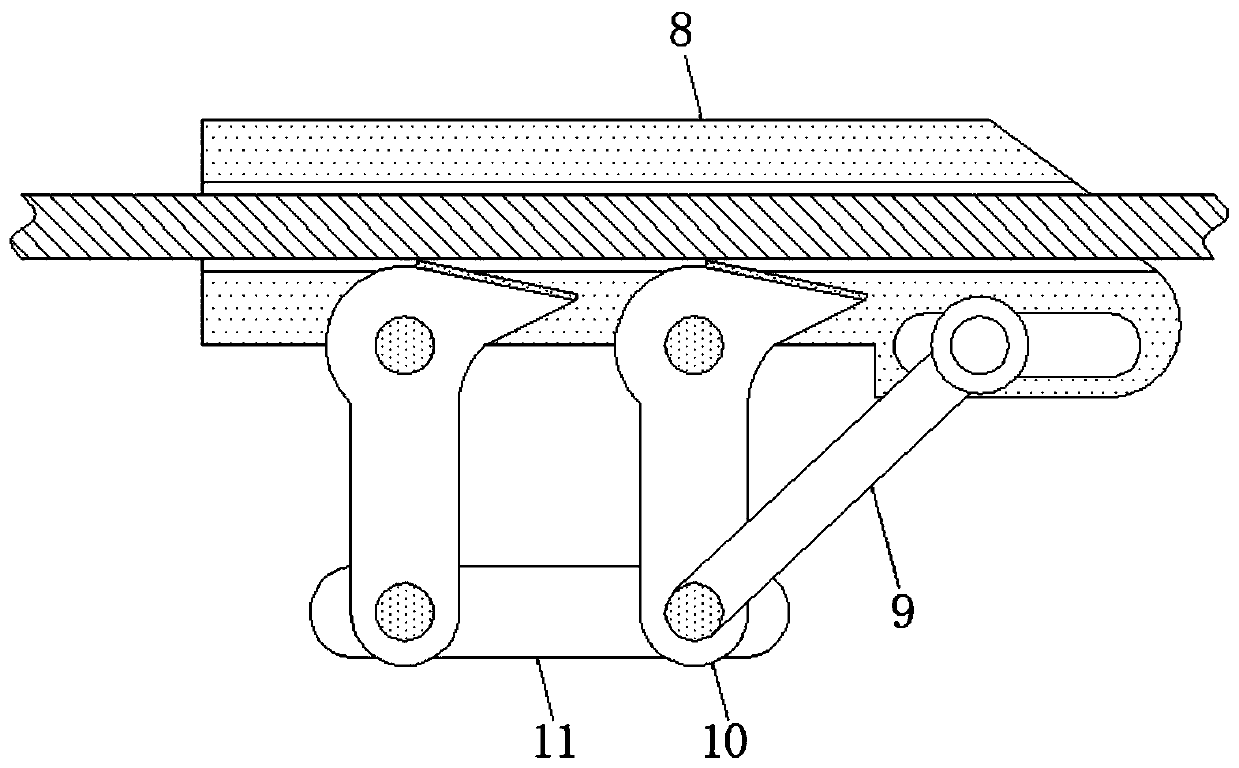 Cutting and clamping device capable of cutting based on rotation and ensuring ordered notches