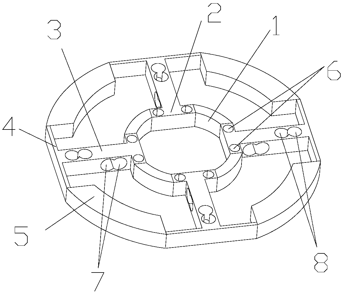 Dual-ring type six-dimensional force sensor