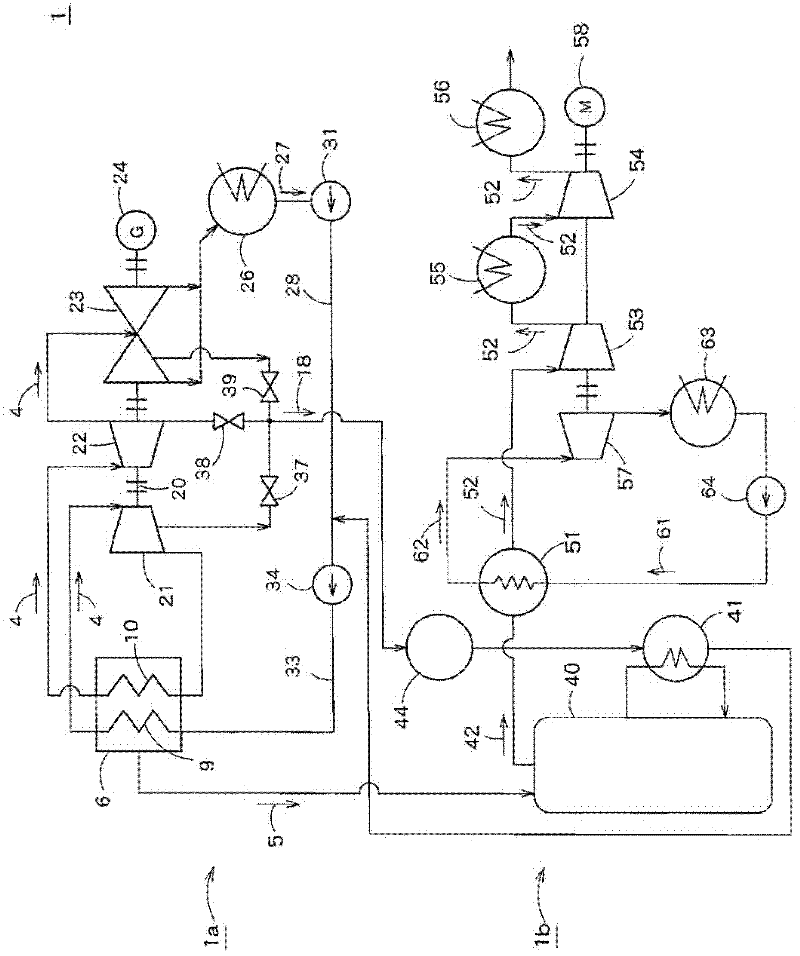 Carbon dioxide recovery method and carbon-dioxide-recovery-type steam power generation system