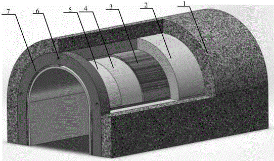 Large-size simulated roadway shotcrete supporting shotcrete layer loading method