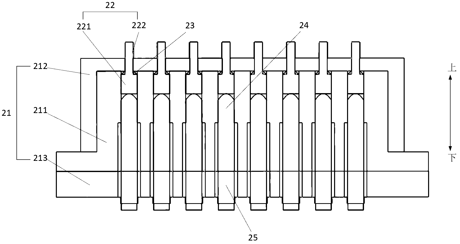 Driving device and displacement transmitting component