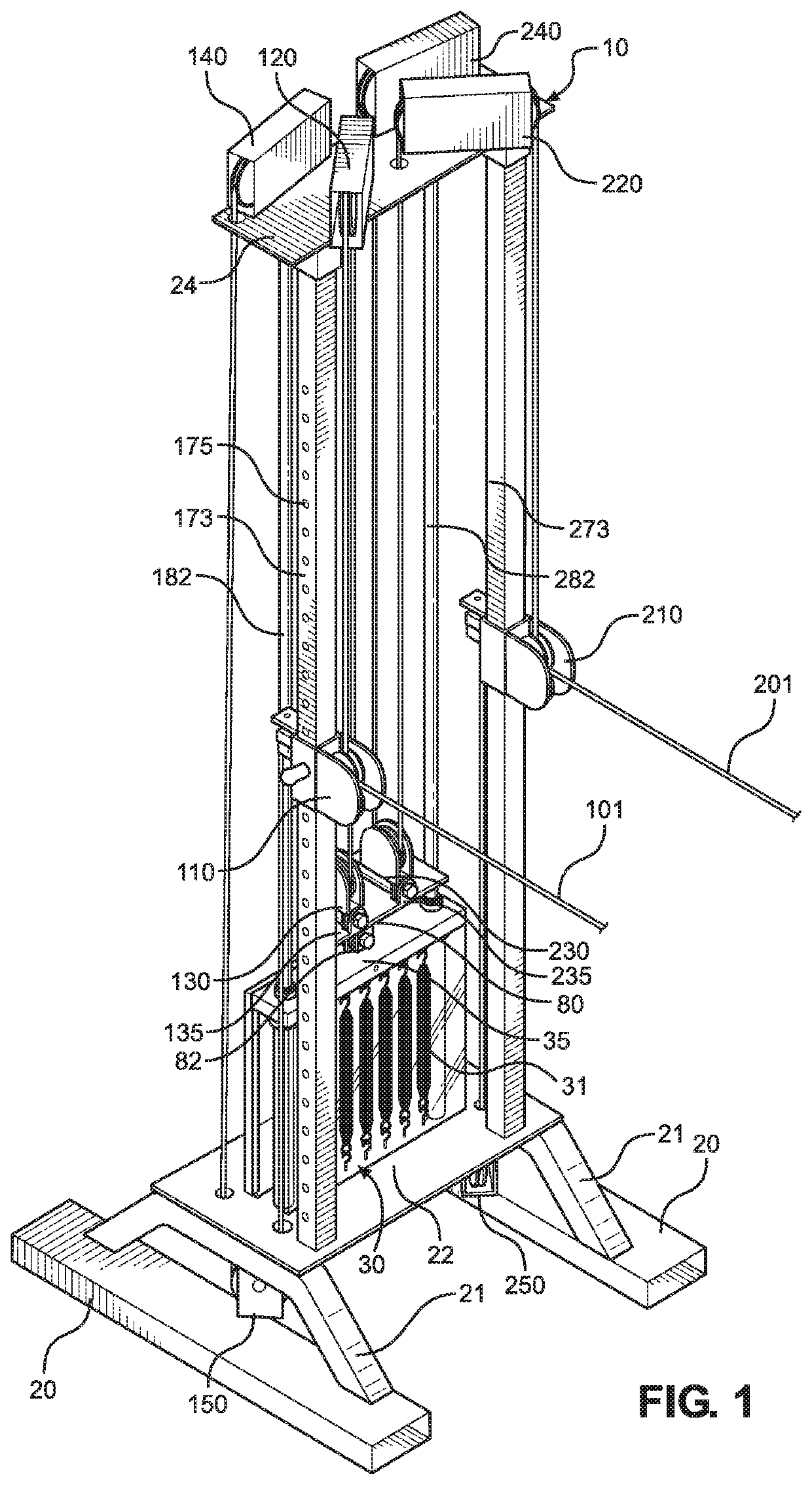 Dual Balance Spring Tower Apparatus and Method of Using Same