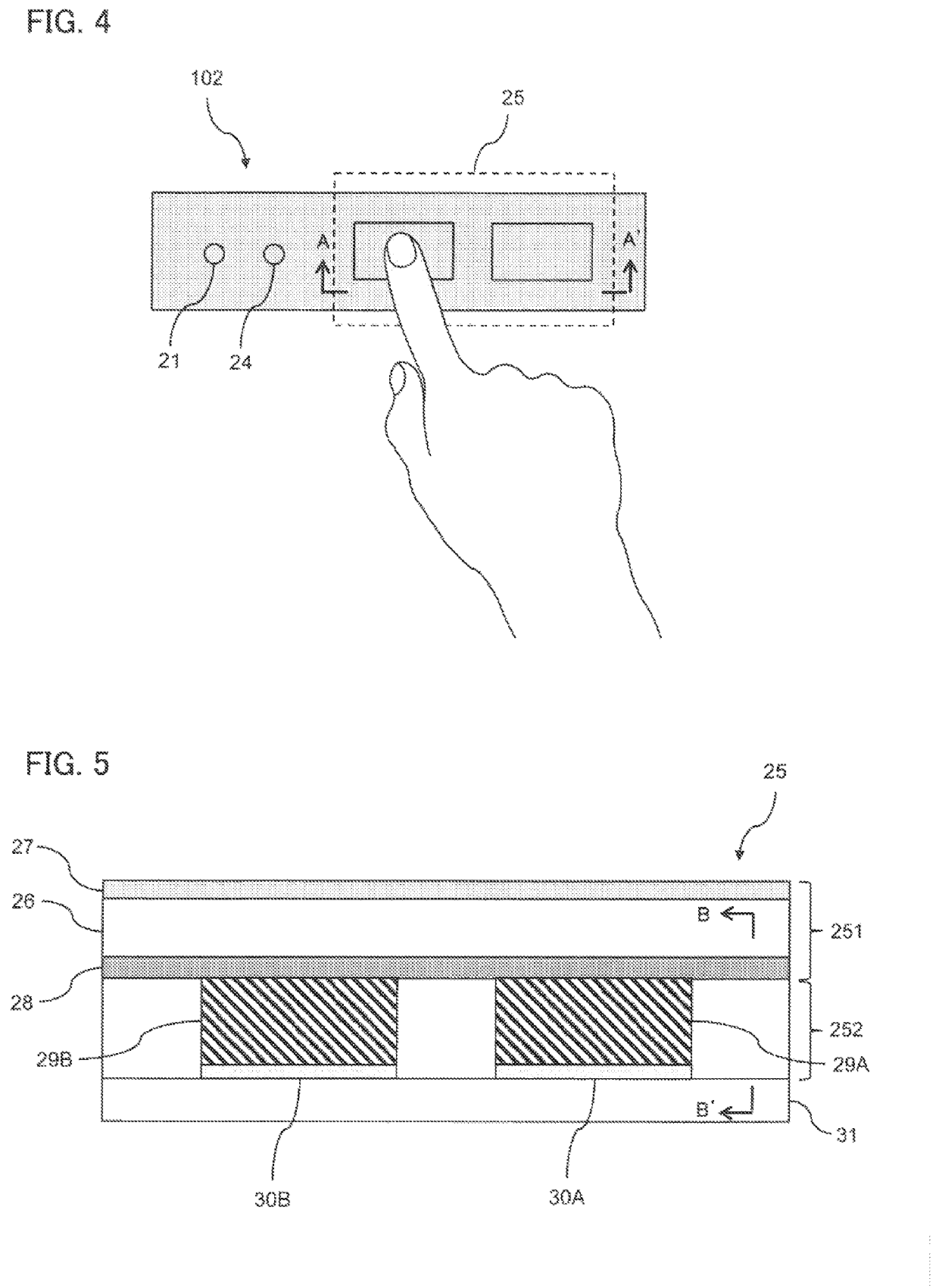 Image display device including a touch switch