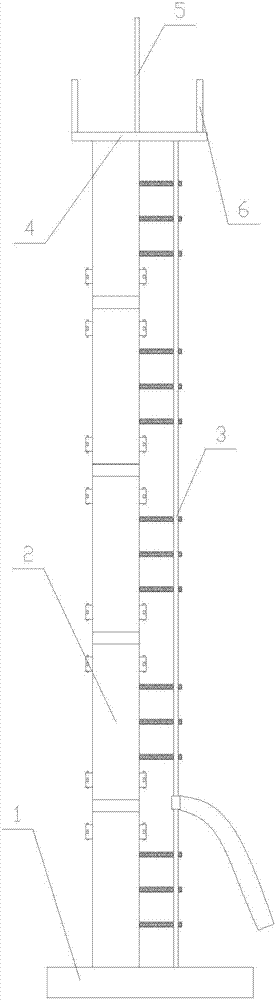 Falling preventive communication pole easy to mount and transport