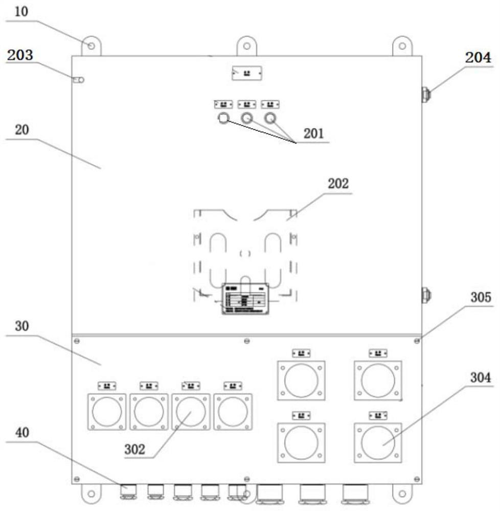 A high-protection double-power shore power box