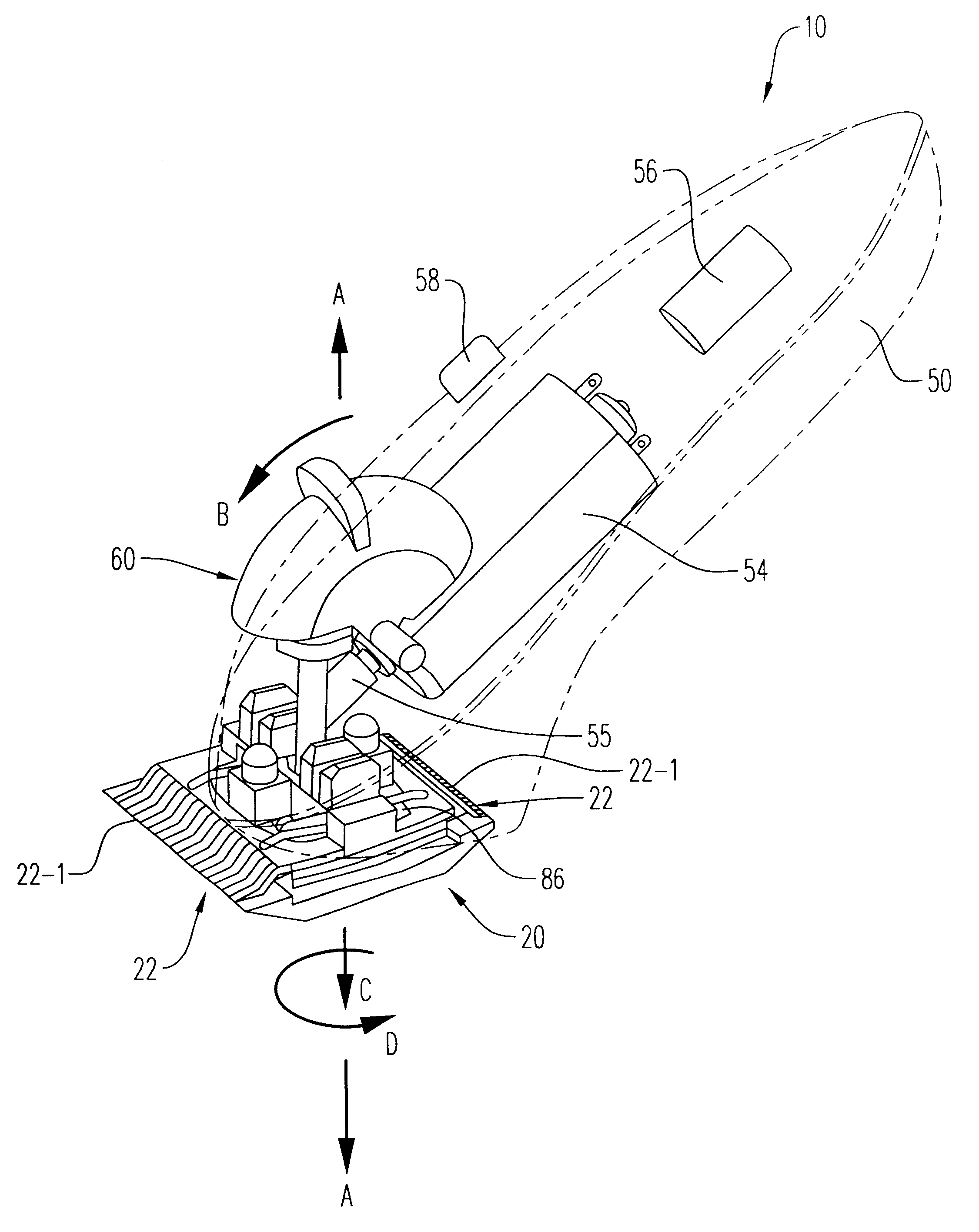 Hair clipper with rotating blade assembly