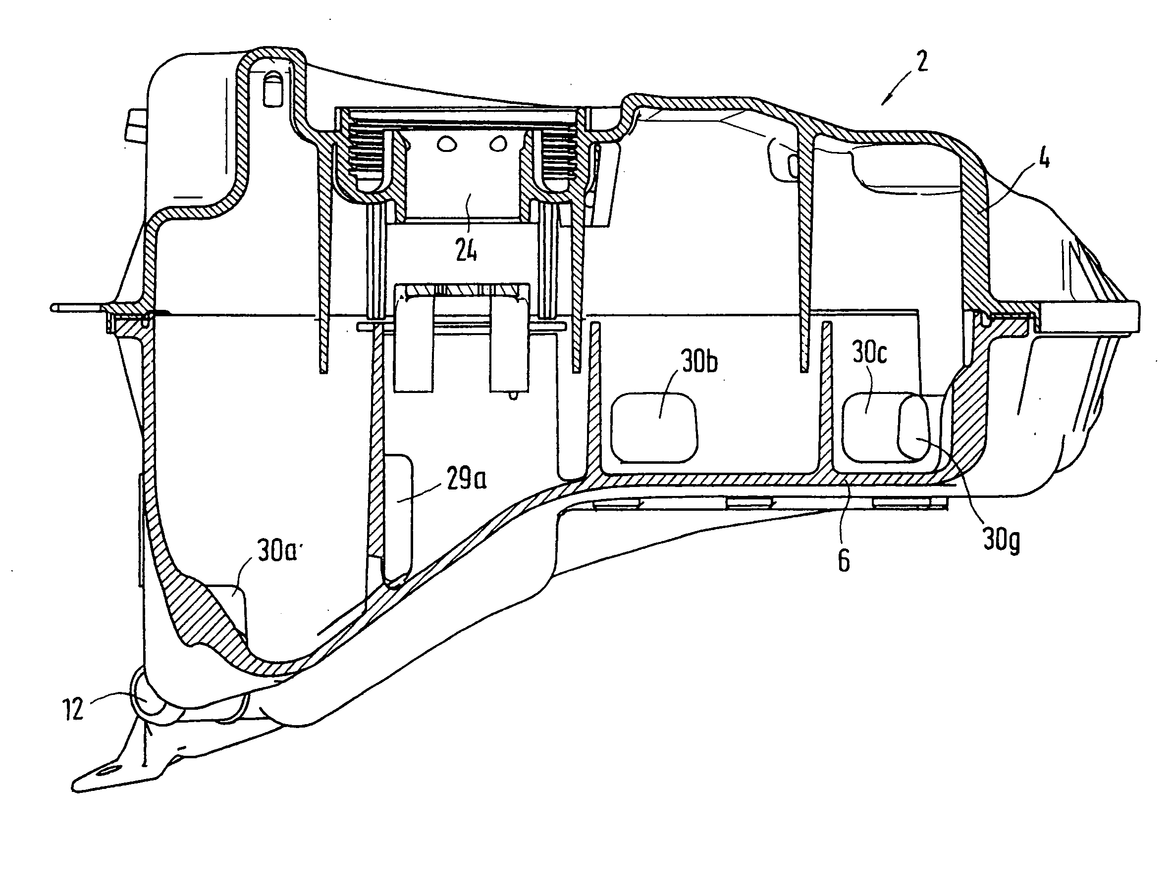 Compensation reservoir for a cooling circuit of an internal combustion engine