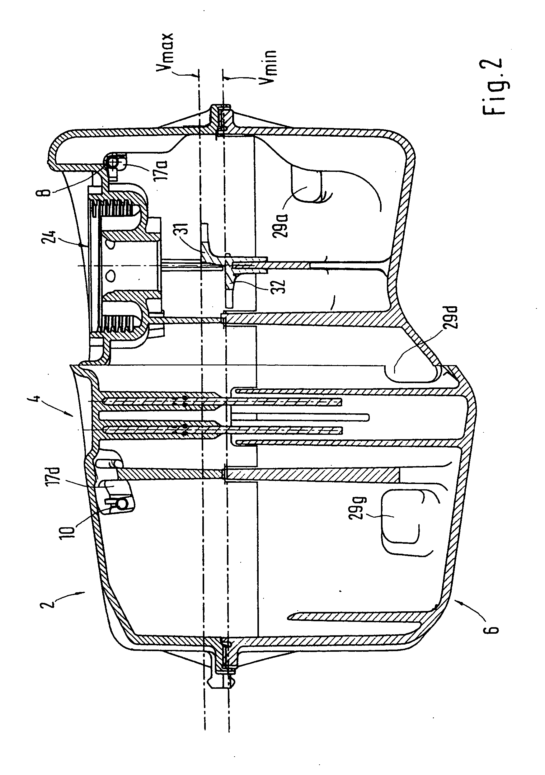 Compensation reservoir for a cooling circuit of an internal combustion engine