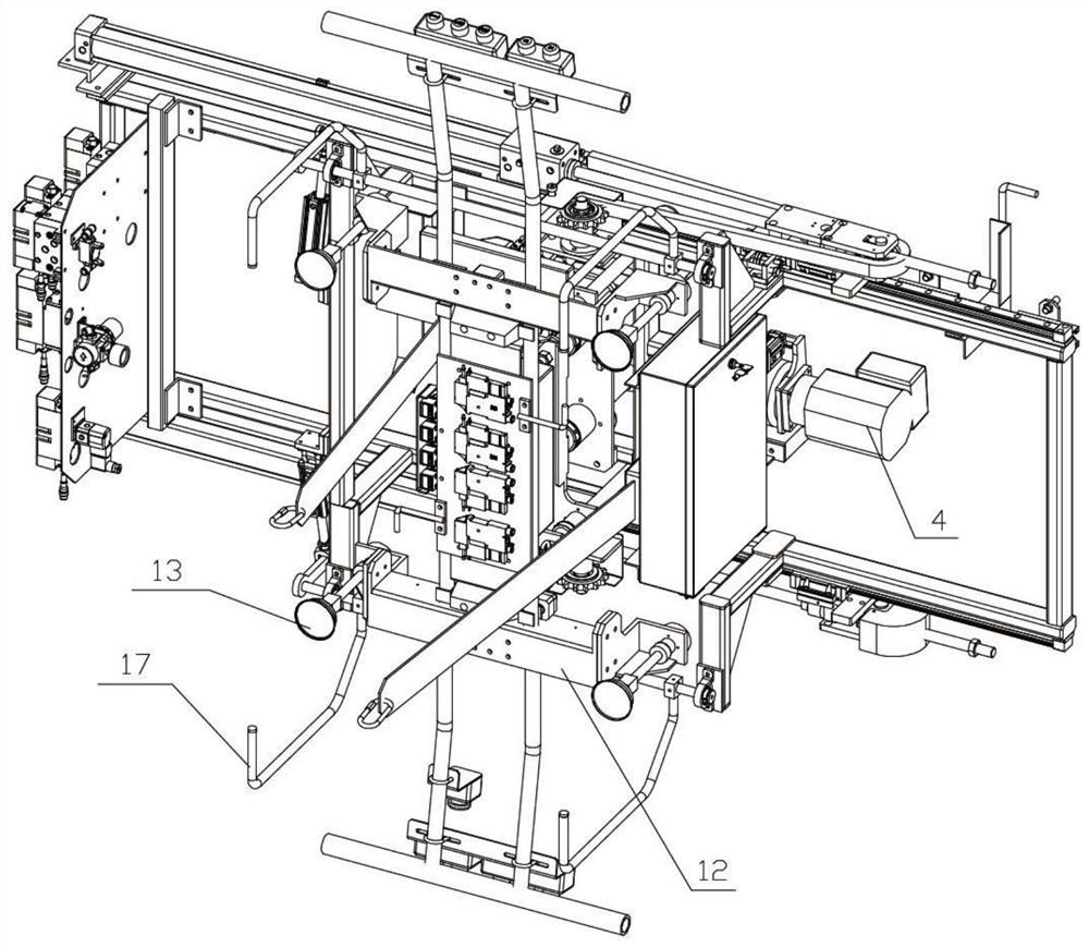 Transferring gripper mechanism for mounting automobile roof glass