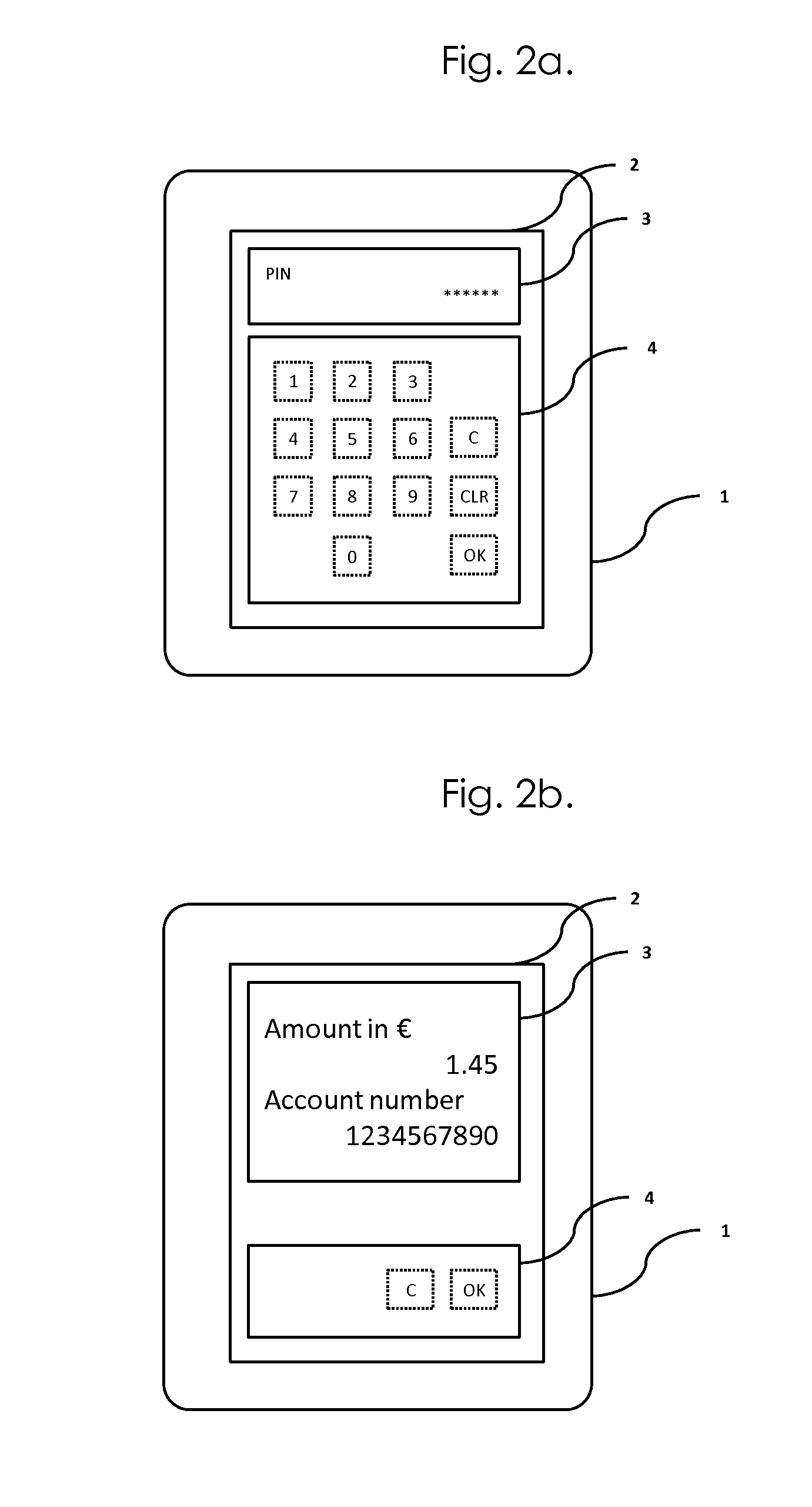 Smart card reader with space-saving and combined user-specific data input and output