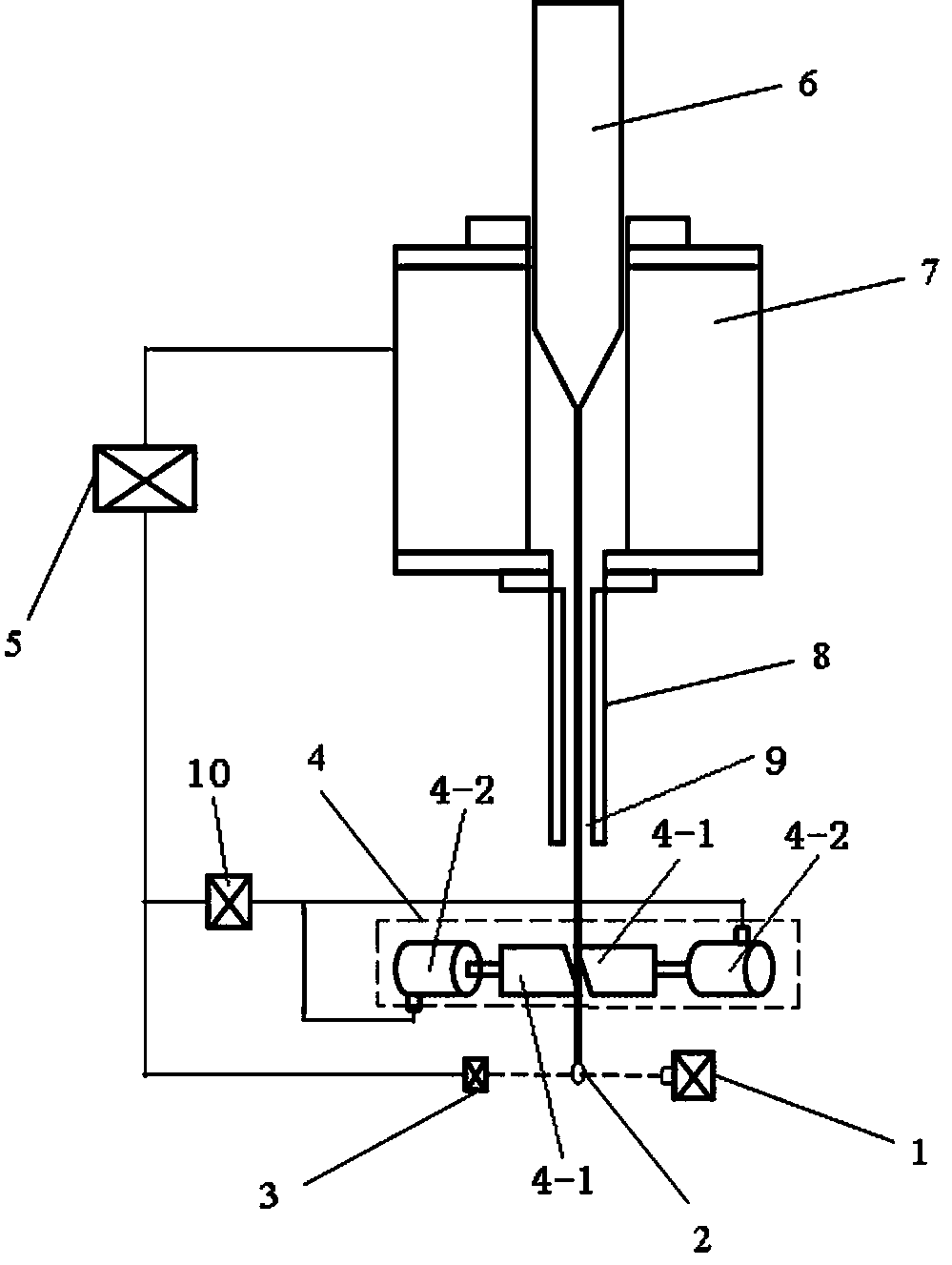 Automatic cooling and automatic cone shearing device for turned optical fiber preformed bars