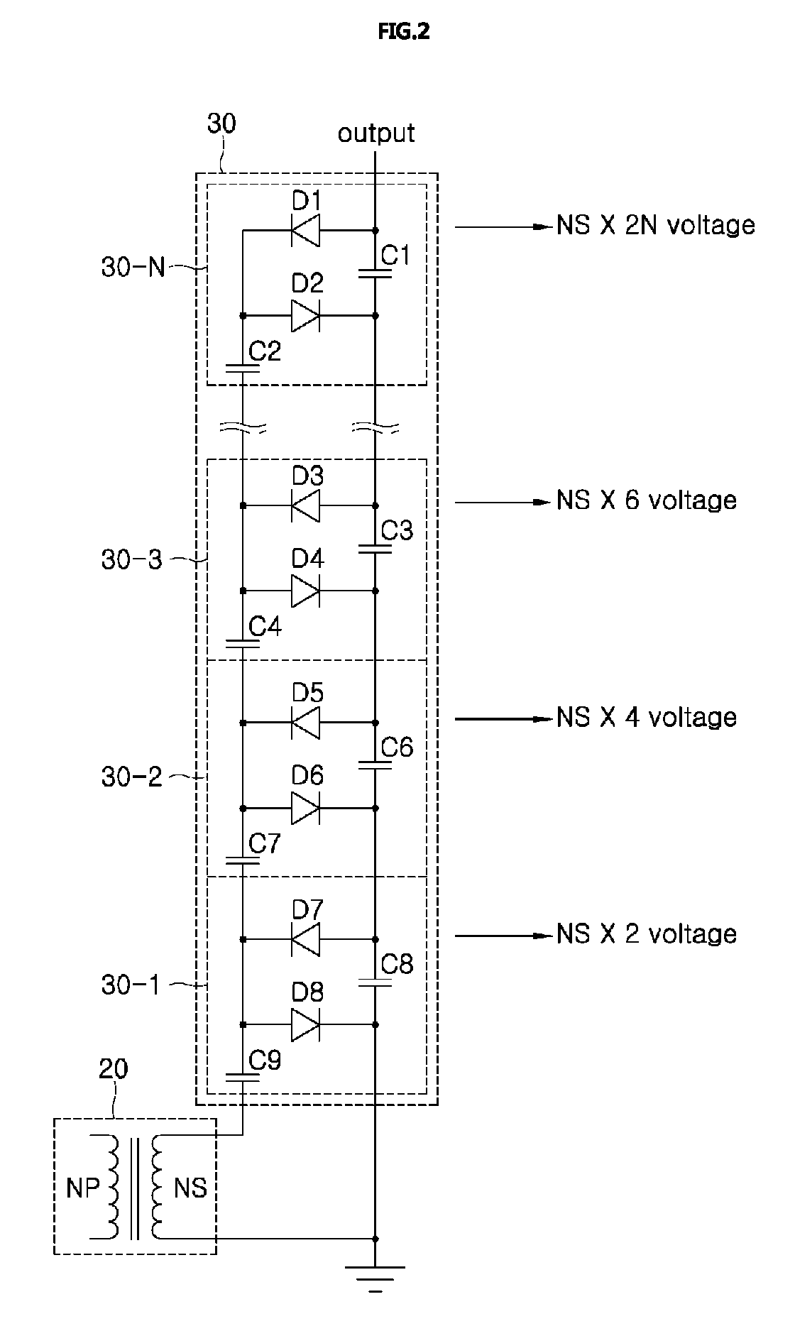 High voltage driving device for X-ray tube