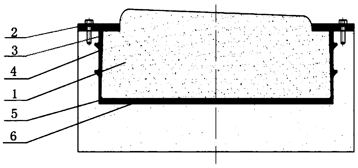 Integral vibration reduction sleeper wrapped by polyurethane