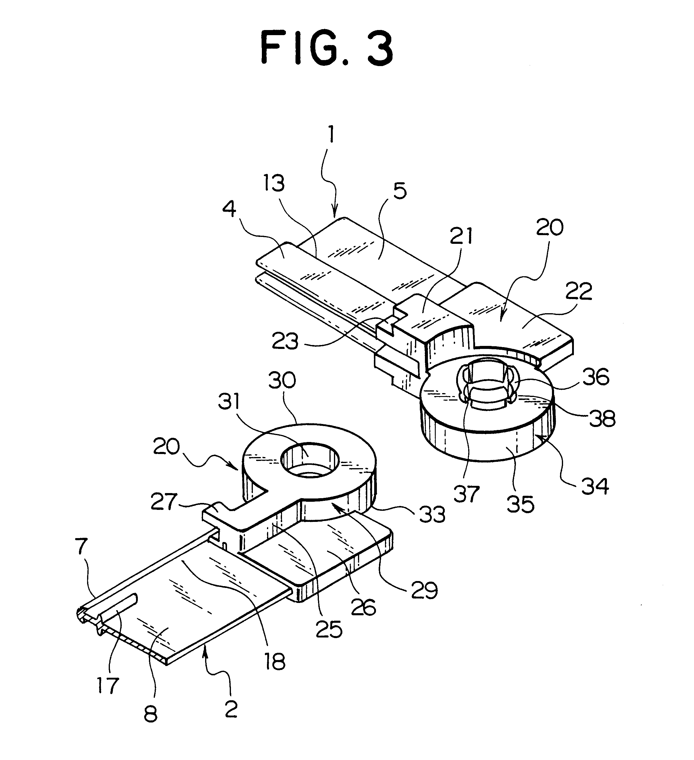 Meshing slide fastener with an engaging device