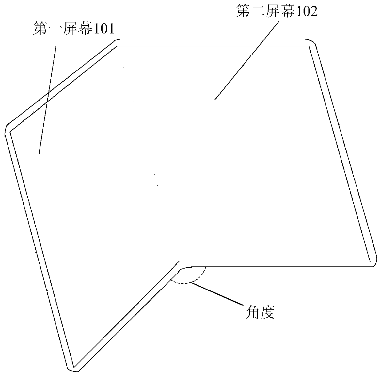 Folding screen anti-peeping method and folding screen electronic equipment with anti-peeping function