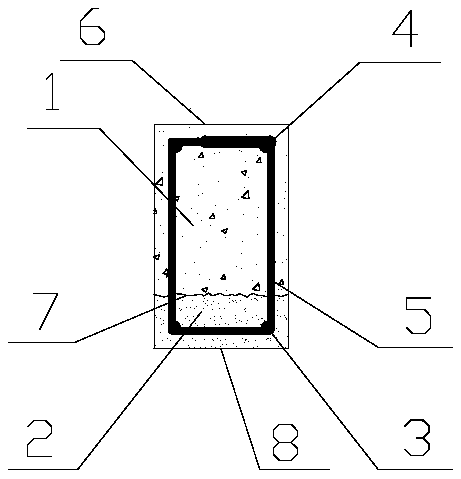 FRP rib seawater sea sand-ultra high ductile cementitious composites (UHDCC) composite beam and construction method thereof