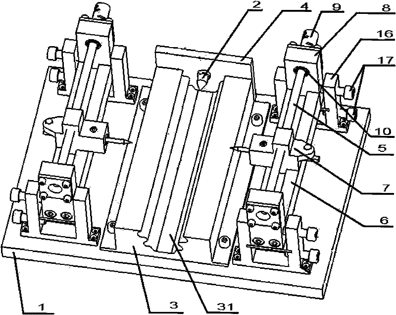 Rapid detecting device and detecting method of precision of blades of gas turbine