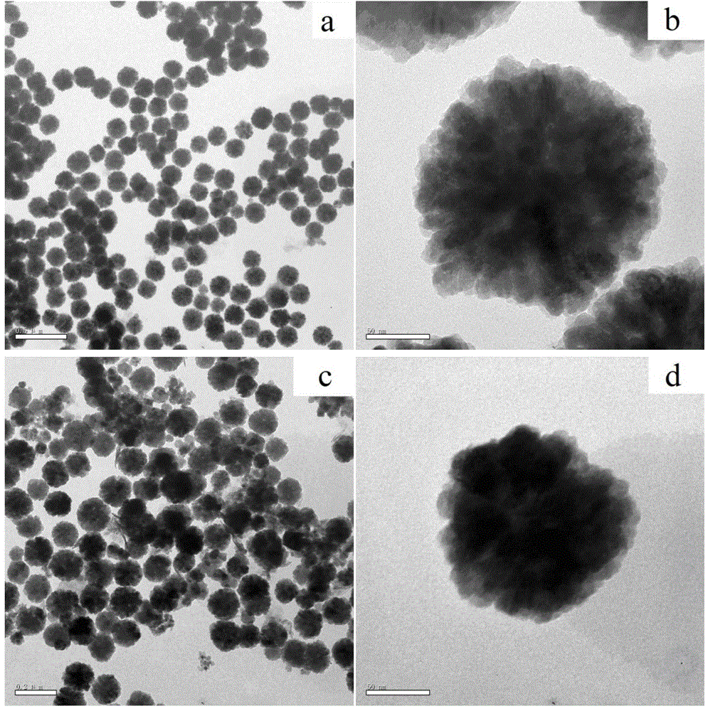 Preparation method of porous ferroferric oxide composite nanometre microspheres efficiently loaded with pharmorubicin