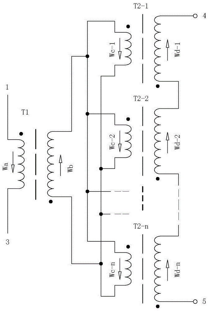 Multi-transformer combined ultrahigh voltage generation device