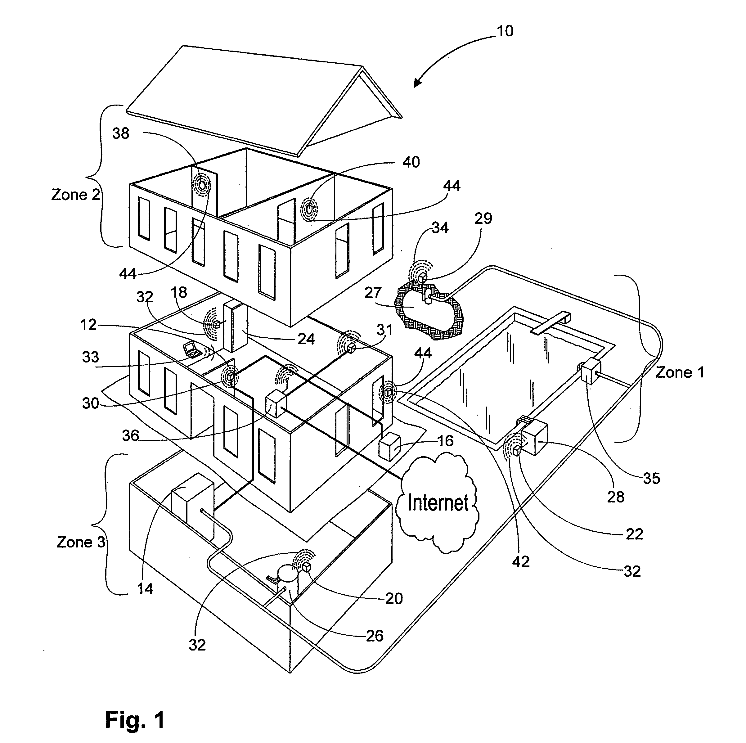 Networked appliance information display apparatus and network incorporating same