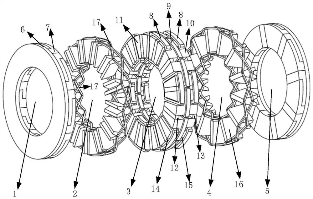 An l-type double layer halbach flux switching permanent magnet motor