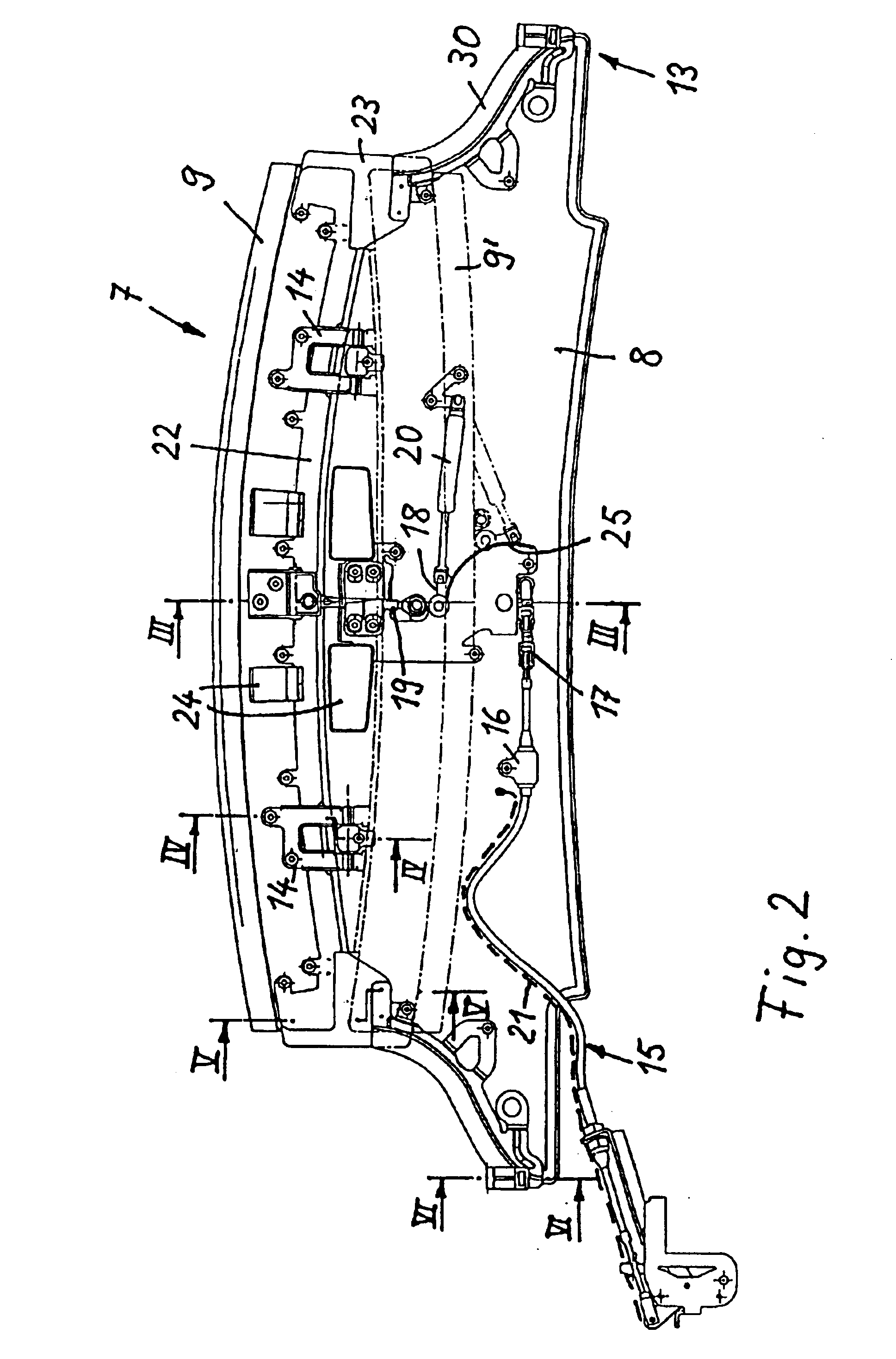 Plate in a motor vehicle with a metallic support structure