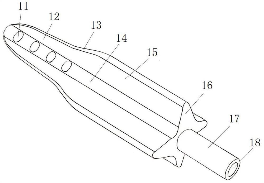 Drainage tube for oral and maxillofacial gap infection