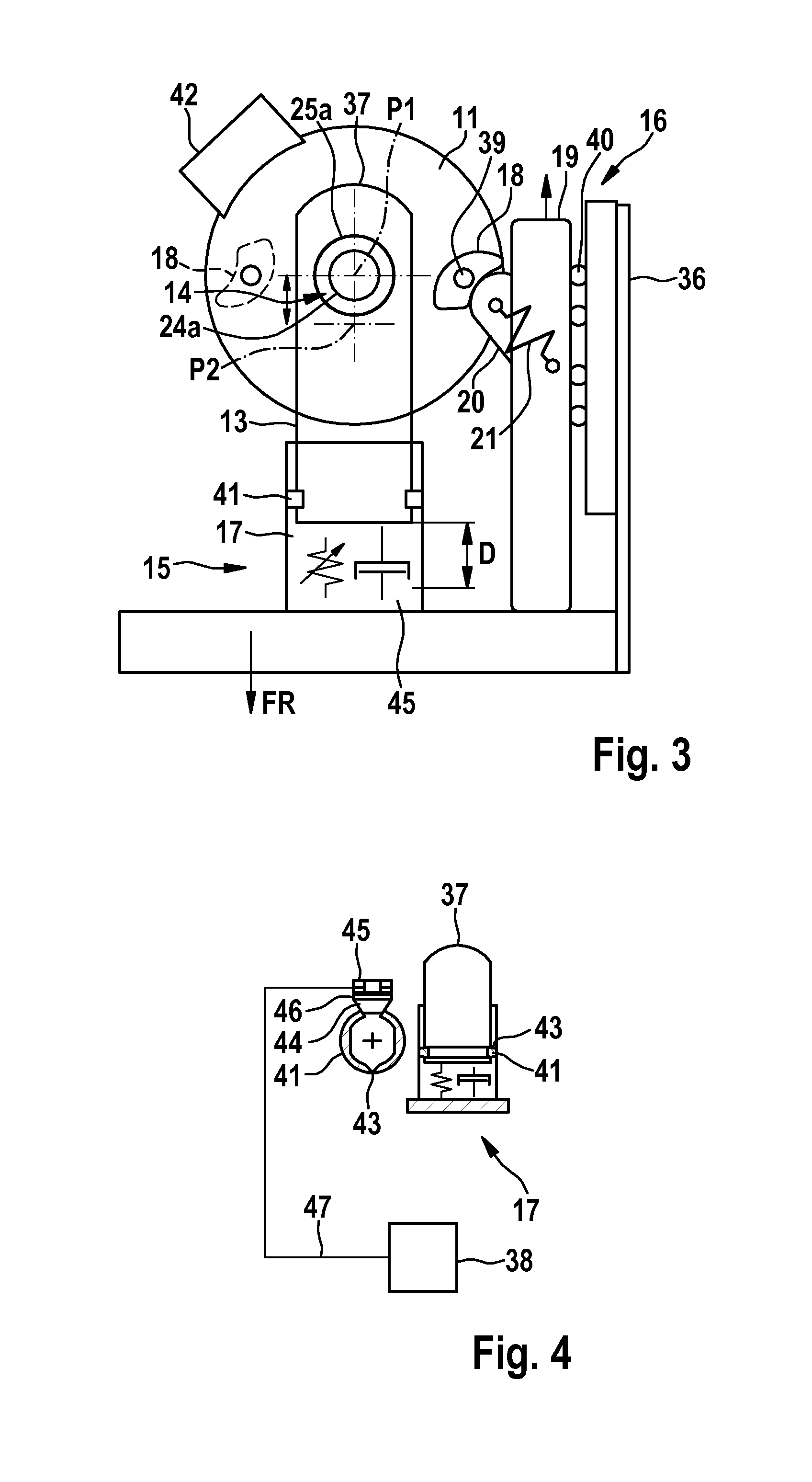 Method and device for decoupling mass for a motor vehicle