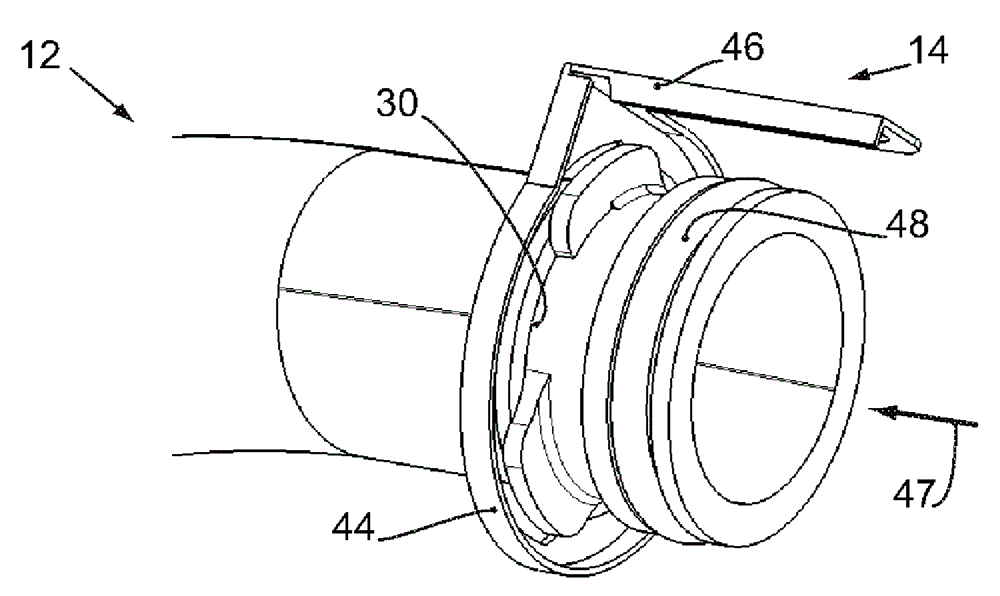 Connecting device for the fluidic connection of a fluid pipe section to a further fluid pipe section