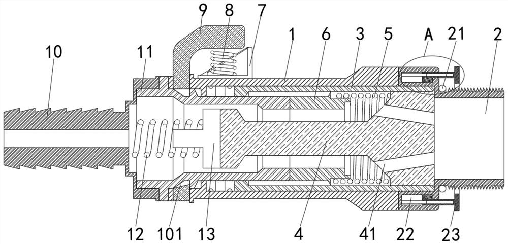 Leakage-free plug valve for cooling and heat dissipation of liquid cooling water