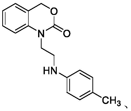 N-(arylaminoethyl)-3,1-benzoxazine-2-one compound, preparation method and application thereof