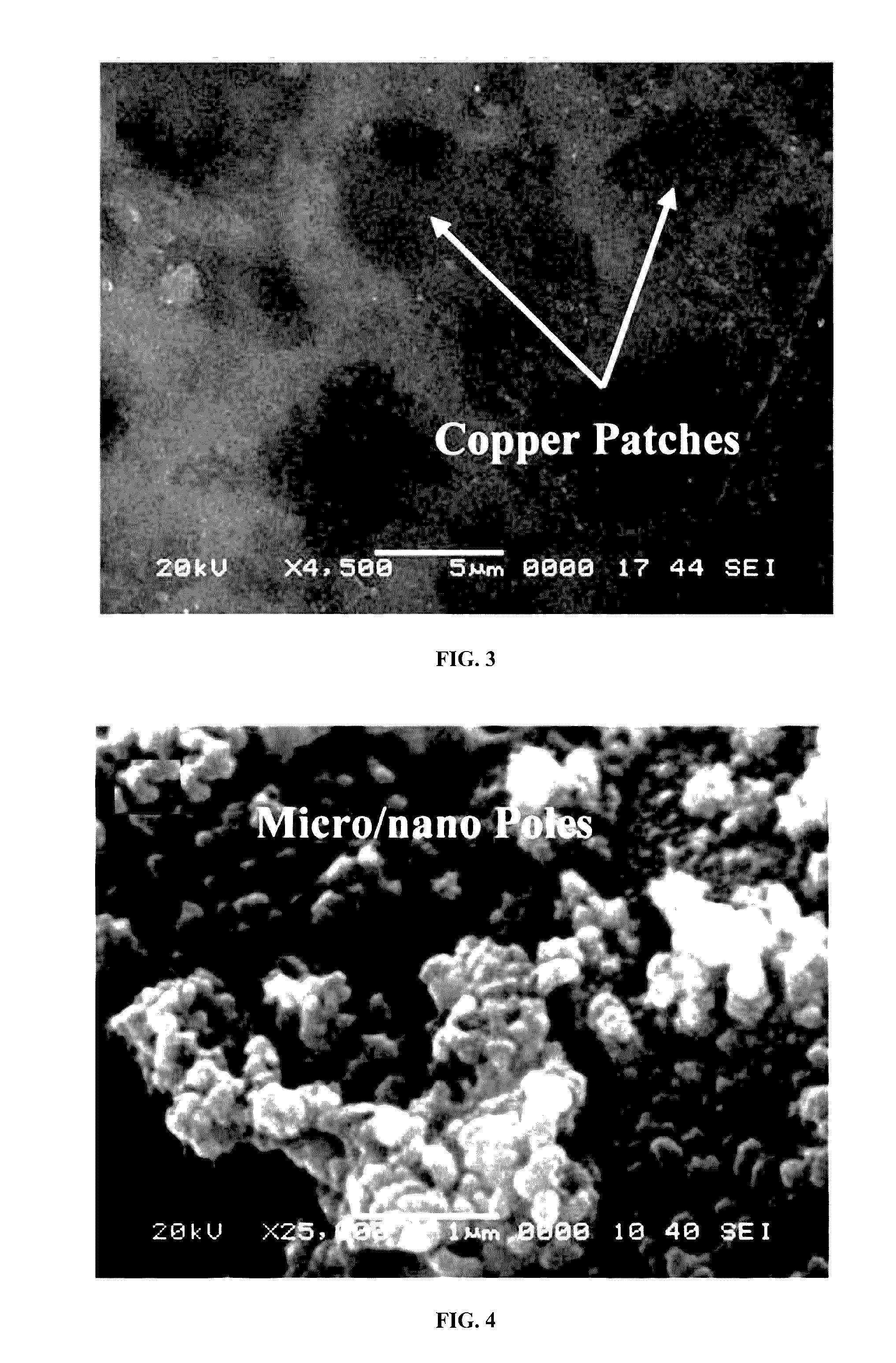Laser ablation method for treating a copper alloy containing metallic surface and increasing hydrophobicity