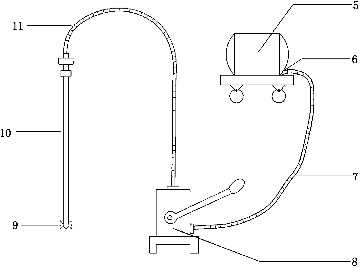 Wedged mixed fertilizing suite for trees and fertilizing method