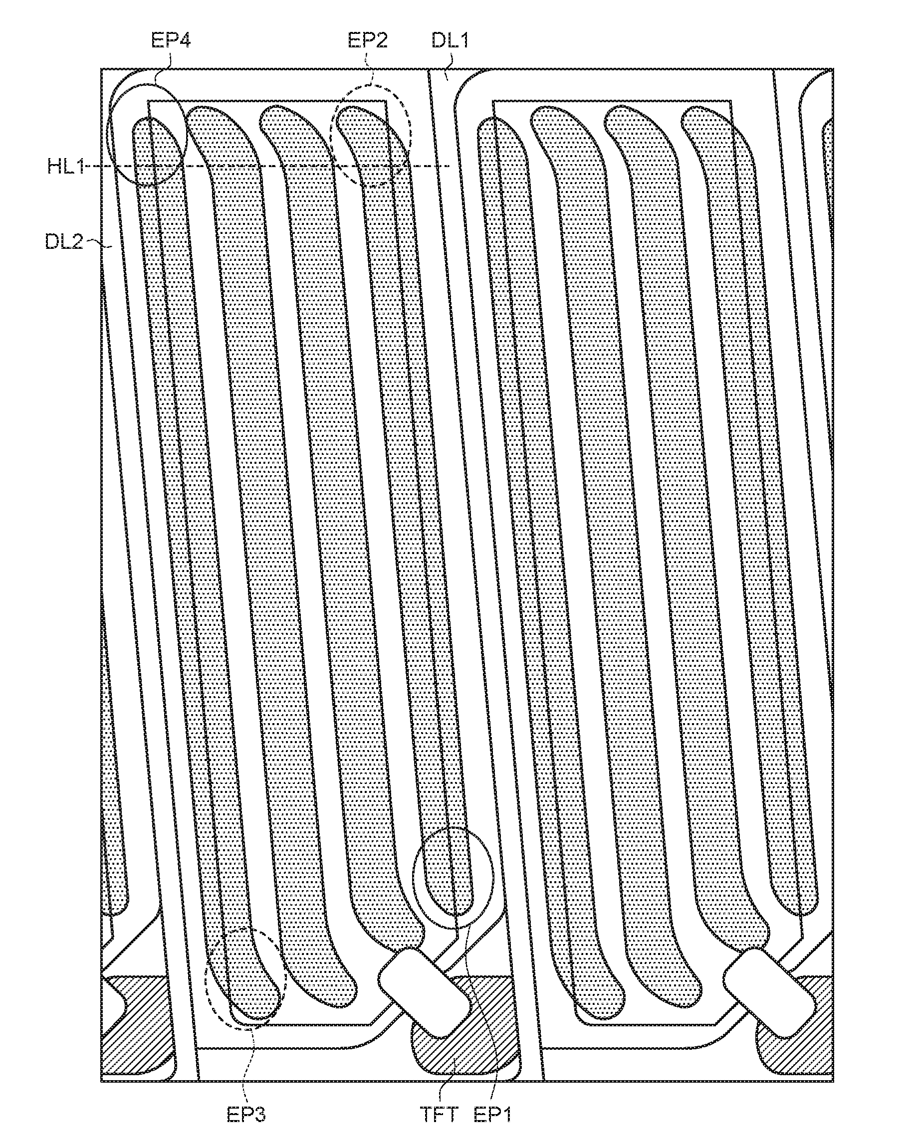 Display apparatus having pattern of slits on top-common electrode
