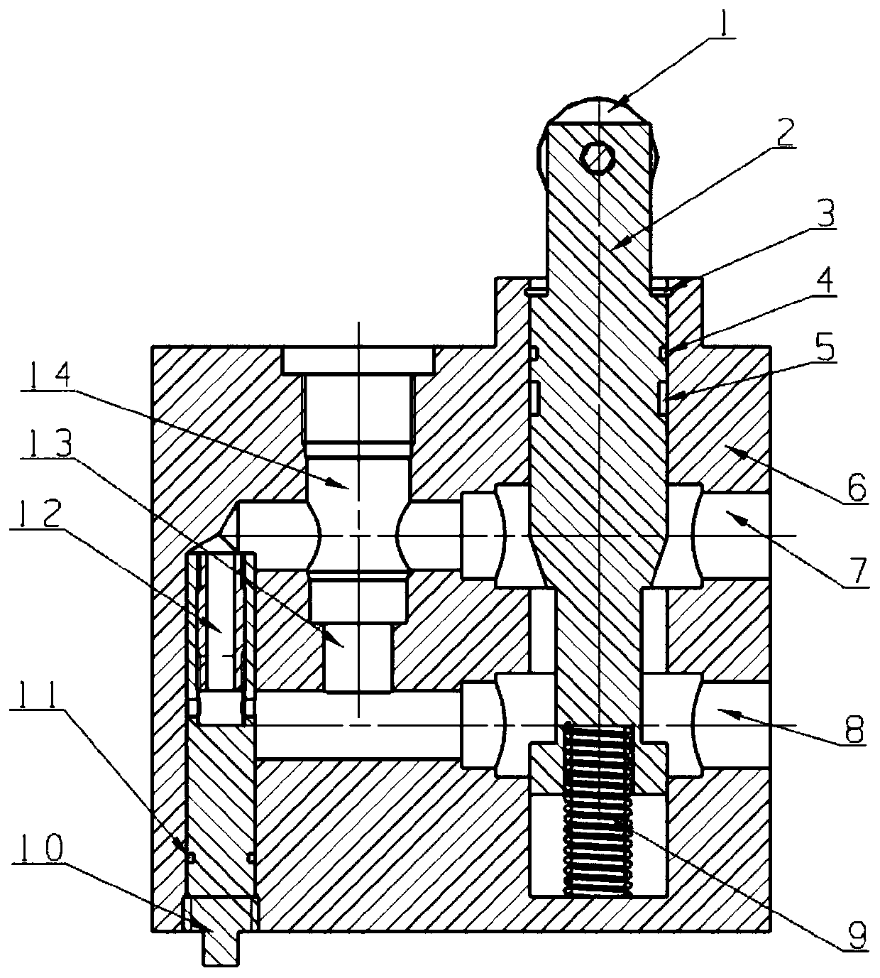 Mechanical throttling governing valve with adjustable damping hole