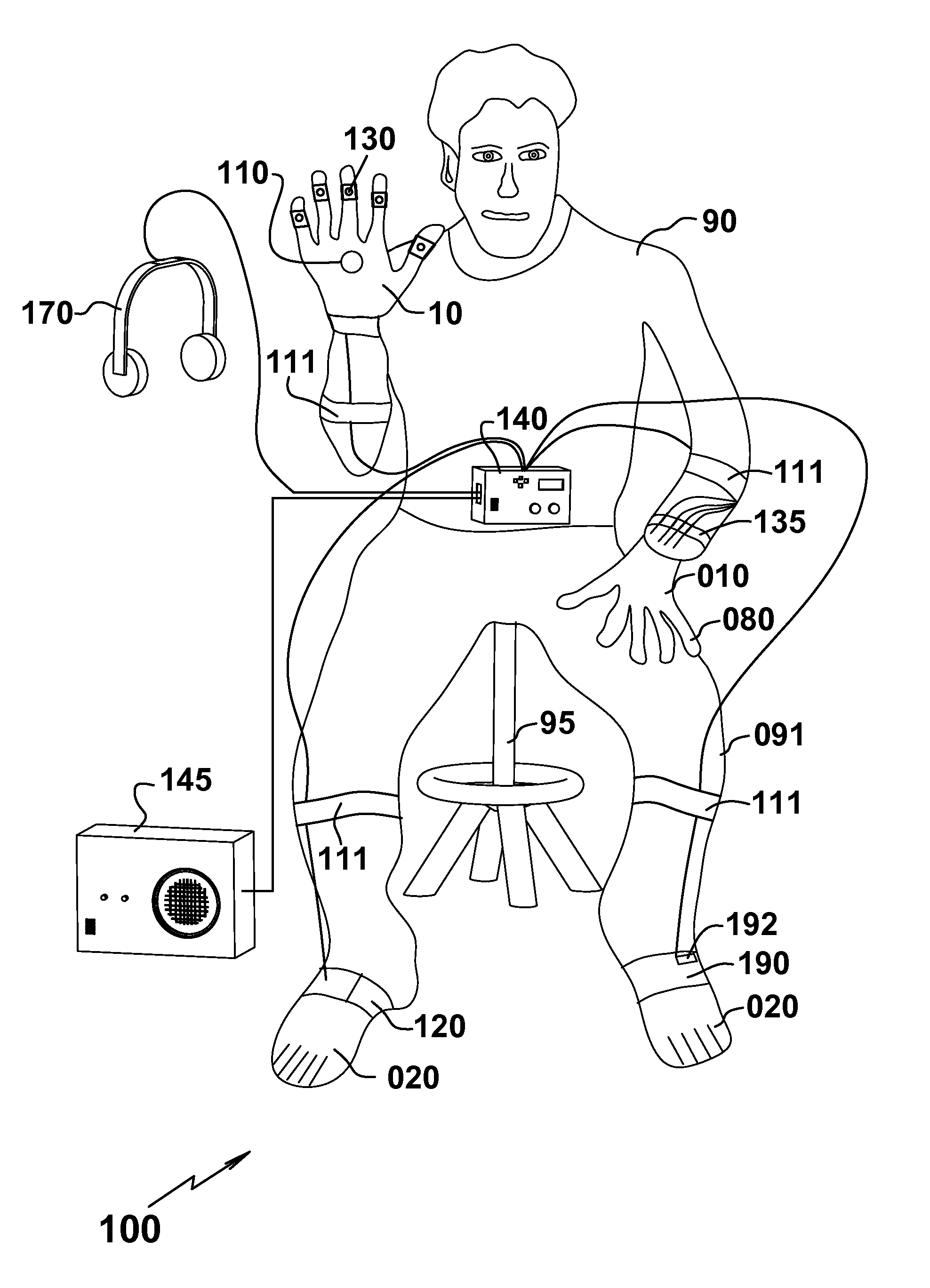 Wearable trigger electronic percussion music system