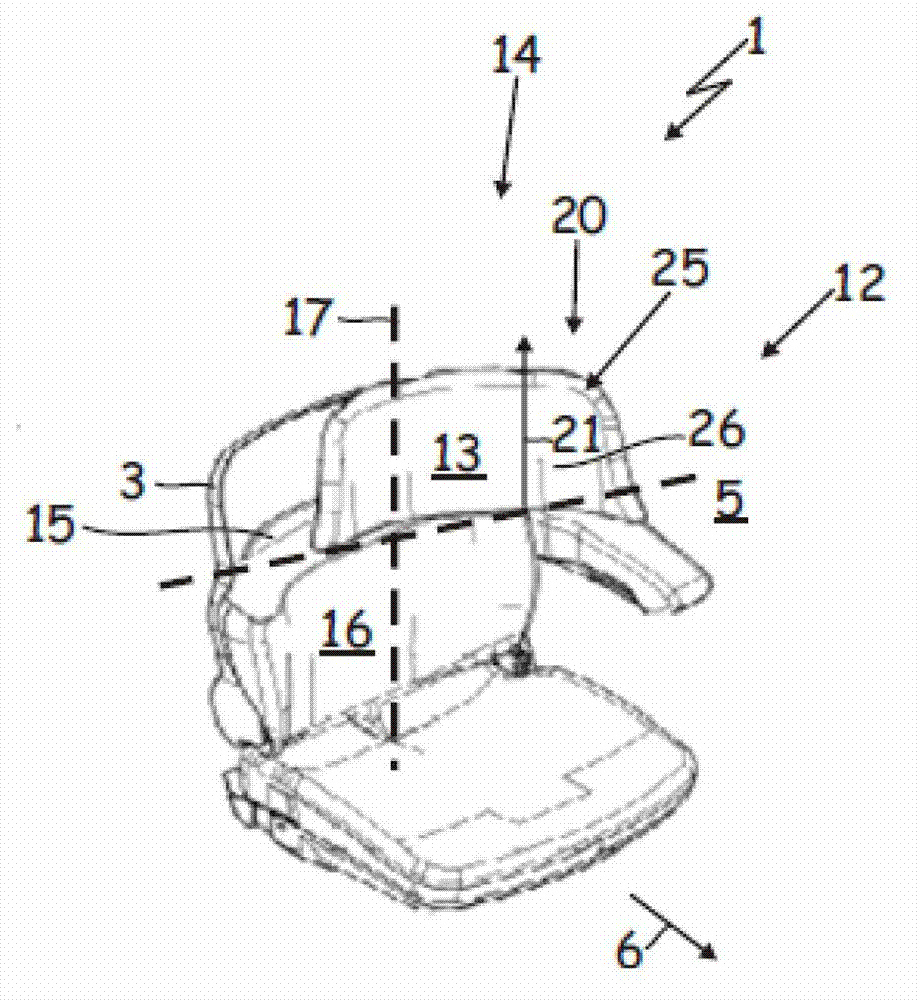 Vehicle seat with side support element