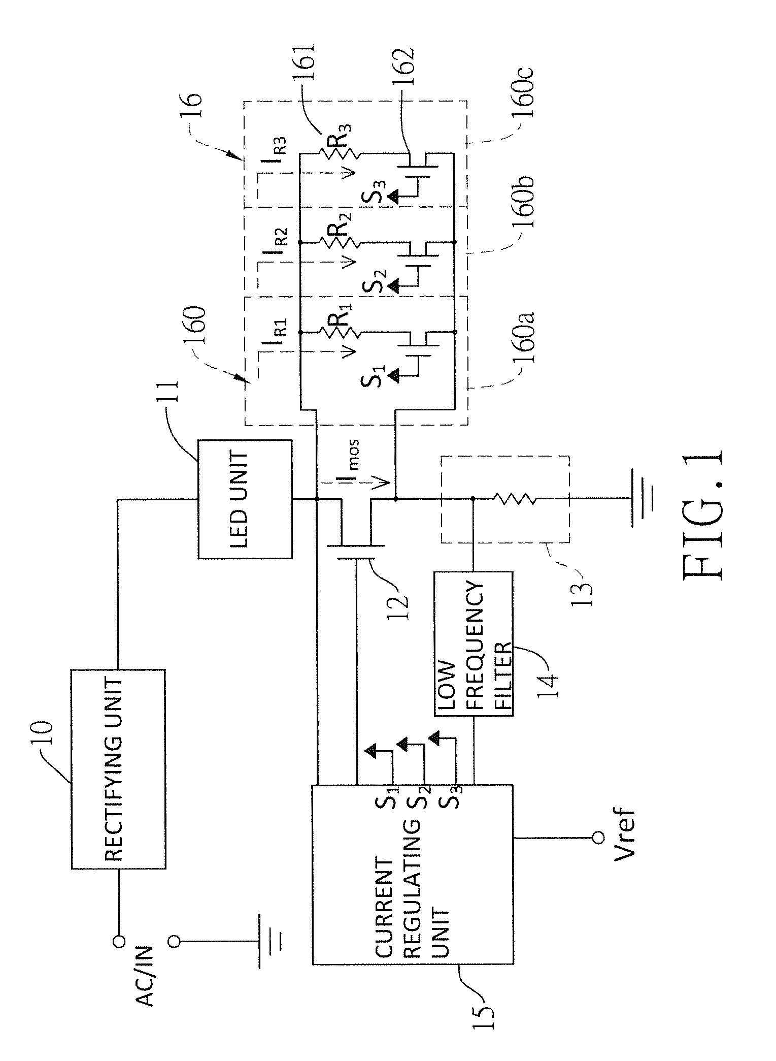 LED AC driving circuit capable of adjusting operating voltage