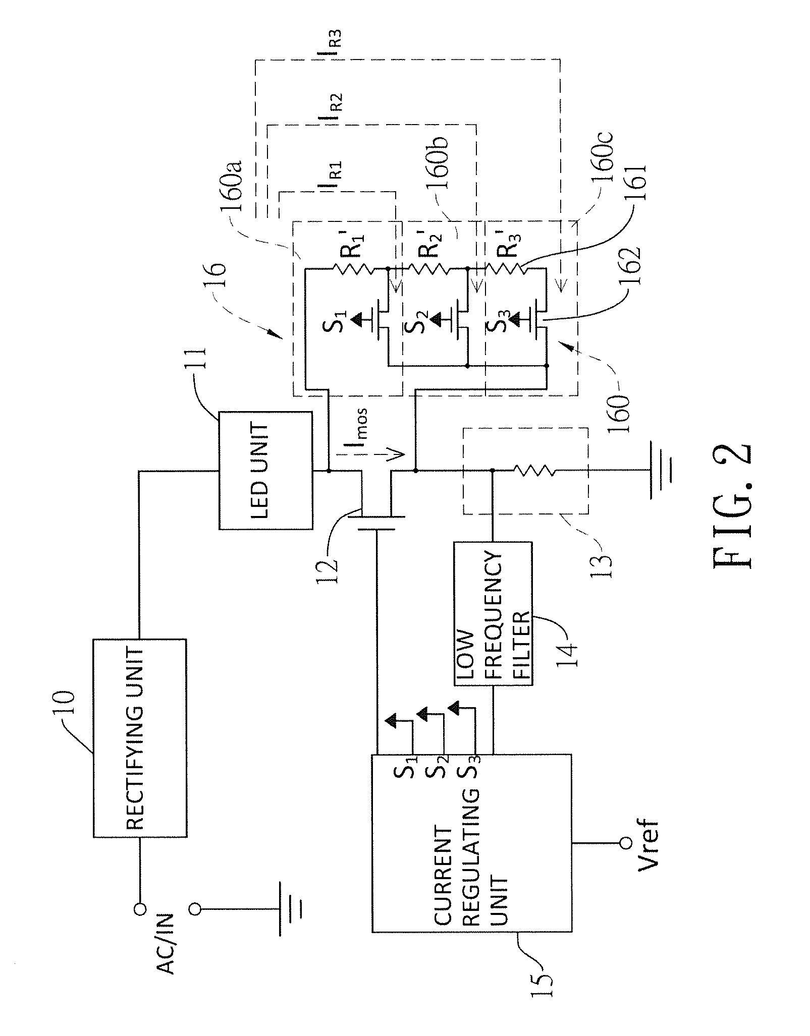 LED AC driving circuit capable of adjusting operating voltage