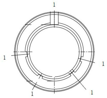 Spline structure body with multiple convex keys on inner layer wall of aluminum alloy hollow sleeve and machining method