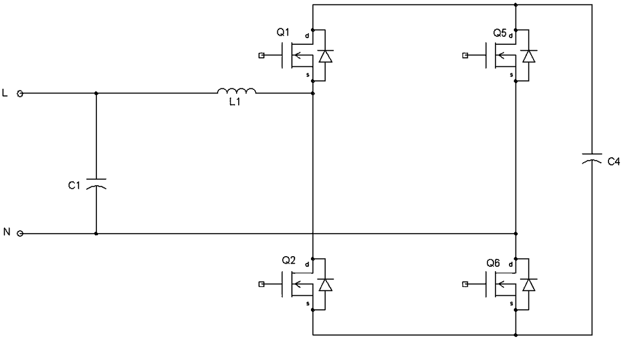 Bidirectional ACDC circuit compatible with three-phase and single-phase alternating current power supply and control method thereof