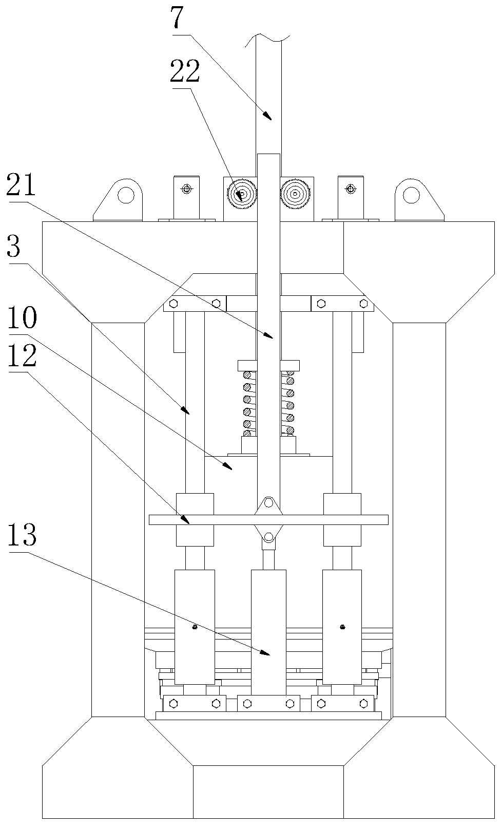 Kidney shape hole punching forming system and method of loudspeaker basin frame